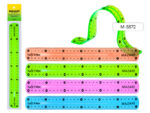 Линейка пластиковая гибкая, 30 см, ассорти 4 цв.,пластиковый пакет 36 шт/уп М-5572