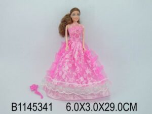 Кукла Барби Принцесса в розовом платье,длинные волосы , в/п 6*3*29 см 1145341
