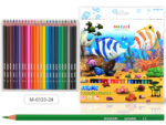 Карандаши цветные OCEANIC, 24цв., трехгранный корпус, d грифеля=3 мм 60 шт/уп М-6133-24