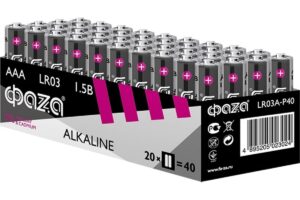 Батарейки ФАЗА Alkaline R03 мизинчиковые 4 ск 40 шт/кор