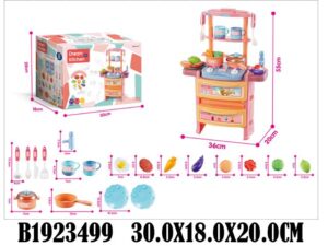 Стойка  "Кухня" посуда, продукты, 55*20*36 см. звук. и свет. эффекты, в/к 30*18*20 см 1923499