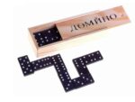 Домино классика чёрено-белое в дерев. коробке №4007/149986