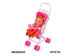 Кукла Пупс с коляской 18*8*22 см  RZ333-17