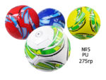 Мяч футбольный размер 5+сетка+иголка 4 цвета 275 г камера PU W-5/W-2