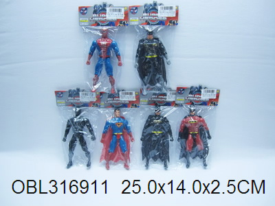 Супергерой со светом 25 см Большой ( бетман , человек-паук , супермен ) 12 шт/уп