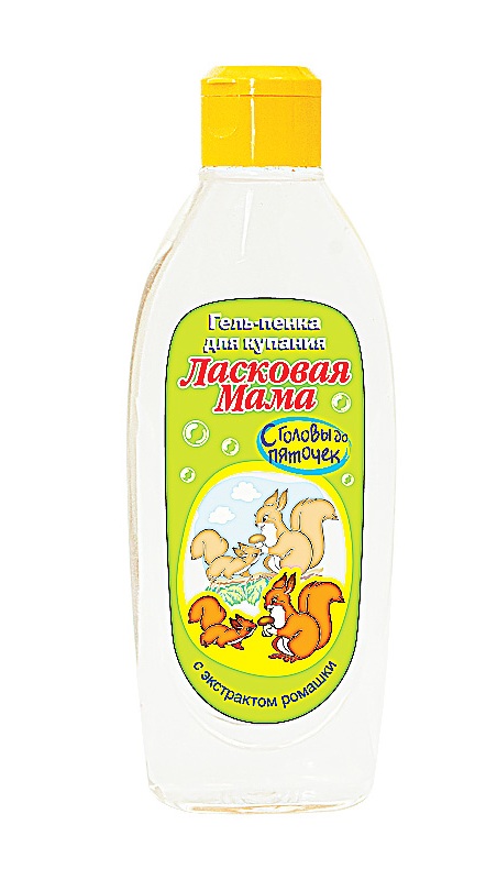 Гель-пенка д/купания Ласковая мама Ромашка 250 мл 12 шт/уп арт 112209