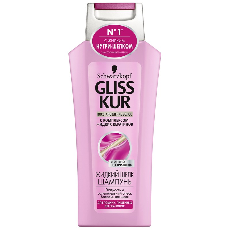 Глисс Кур Шампунь " Жидкий Шелк " 250 мл 12 шт/уп