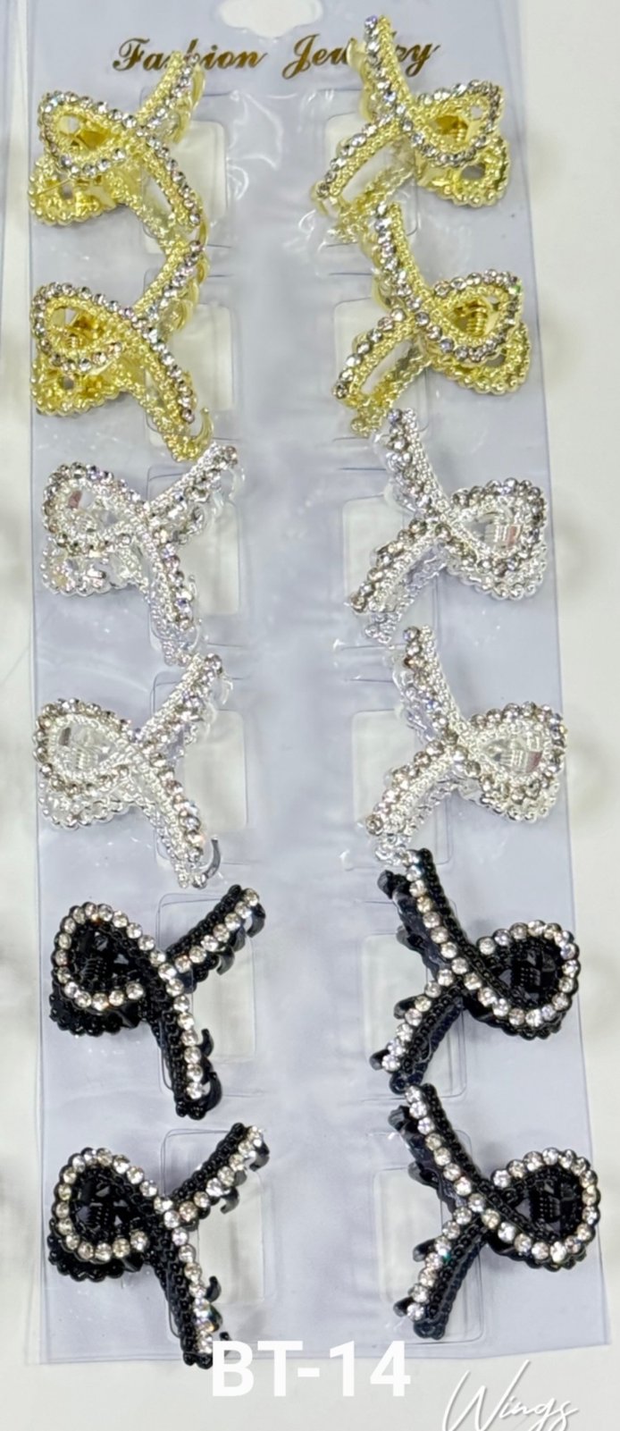 Краб металл Петля 2,5*2 см серебро/золото/черн. 12 шт/уп ВТ-14