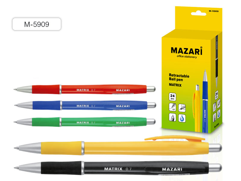 Ручка шар автомат MATRIX, СИНЯЯ, пулевидный пиш.узел 0.7мм,( 24 шт) 720 шт/уп М-5909-70