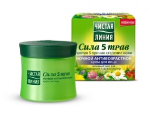 Крем ЧЛ Сила 5 трав антивозрастной  ночь 12 шт/уп