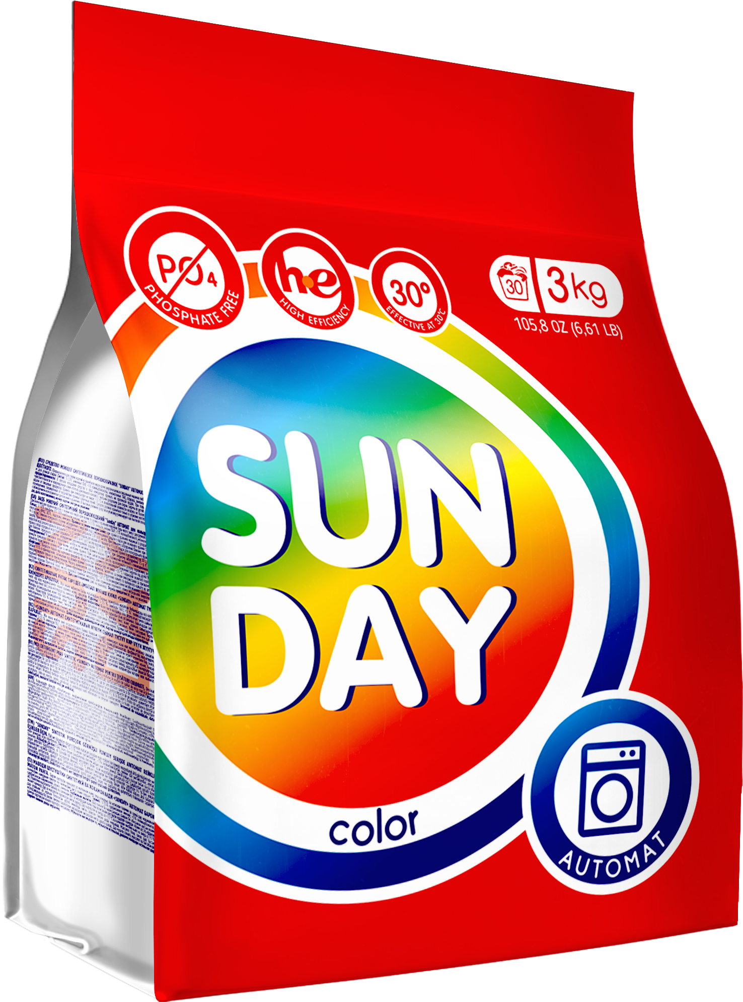 ***Порошок Sunday автомат 3 кг для цветного 4 шт/уп Спец Цена !!!
