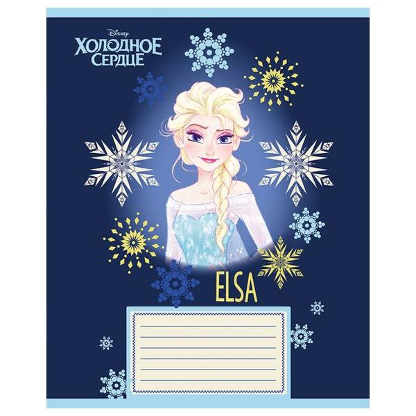 Тетрадь 18 л клетка мелов "Disney.Холодное сердце" 5дизайнов ХАТБЕР 18Т5В1