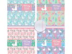 Тетрадь 48 л клетка Lama Pattern" блок эконом 4дизайна X-LINE 6713