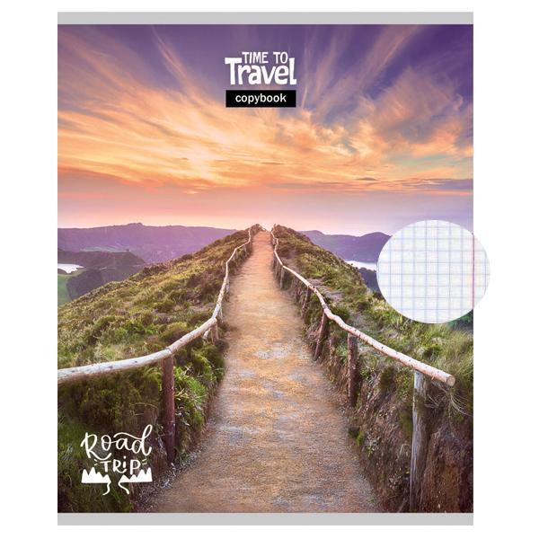 Тетрадь 48 л клетка Яркие путешествия" 5дизайнов ПРОФ-ПРЕСС_PROFIT 48-3121