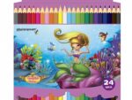 Карандаши цветные Сказочные принцессы  24 цветов 24 шт/уп