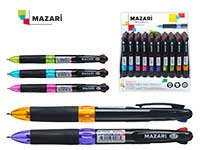 Ручка шар автомат MAKOTO, ТРЕХЦВЕТНАЯ, чернила на мас основе, пулев пиш.узел 0.7мм 50 шт/уп М-7301D — изображение 3