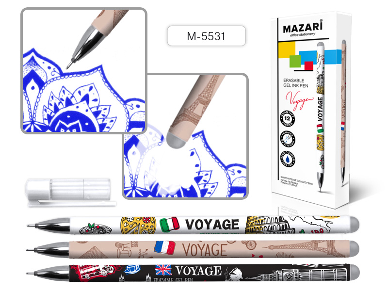 Ручка шар автомат MAKOTO, ТРЕХЦВЕТНАЯ, чернила на мас основе, пулев пиш.узел 0.7мм 50 шт/уп М-7301D — изображение 2