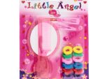 Набор для волос Маленький ангел ( 2 невидимки , 12 резинок , зеркало, расческа ) 48 шт/уп 1820623