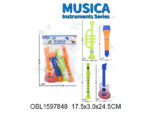 Музыкальный набор флейта,труба,микрофон,гитара № 737J / Код 150180
