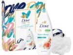 Dove набор жен. Нежное очищение (Гель д/душа 250мл+мочалка) 6 шт/уп