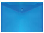 Конверт на кнопке А4 пластик 0,18мм тонированная синяя DEVENTE 3071407