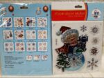 Наклейки новогодние объемные 4-5 шт лист 18*25 ( силикон ) дед мороз,ангелы,снежинки 12 шт/уп