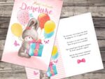 Открытка "Любимой доченьке " зайка с подарком, 12 х 18 см 2793575
