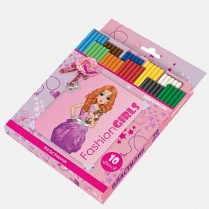 Пластилин Модница 10 цв. 200 гр. 24 шт/уп