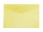 Конверт на кнопке А5 пластик 0,18 мм Желтый Бюрократ РК804 816662