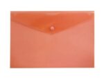 Конверт на кнопке А5 пластик 0,18 мм Красный Бюрократ РК804 816660