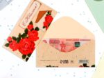 Конверт для денег "С Юбилеем!" красные розы, 16х8 см 10 шт/уп 10157829