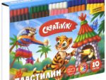 Пластилин Креативики 10 цветов 150 гр со стеком 12 шт/уп ПЛ10КР