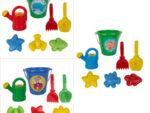 Песочный набор Дружок7 пр. (ведро 0,8 л +лейка+грабли+совок+3 формочки) (в сетке) Бренд: СТРОМ У1008