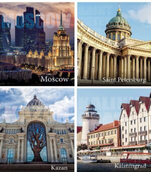 Тетрадь 48 л клетка Города ( 4 дизайнов ) А5 64 шт/уп Creativiki ТОК48КР-ГР