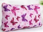 Косметичка-пенал на молнии, плоская, яркий принт, розовая/сиреневая, 10188317
