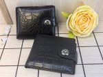 Кошелек мужской на кнопке крокодил кож. зам 10*12 см 1077-2