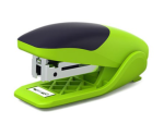 Степлер мини №10 на 15 л. 26мм.  50 ск. "Ergoline" с антистеп, цв. яр. салатовый, 46150