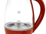 Чайник электрич. Elbet ЕК 1,8-01G копр. стекло (бордо) 1,8 л   26196