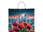 Сумка п/эт (пл. ручка)  360*340 Городские цветы 100 шт/уп
