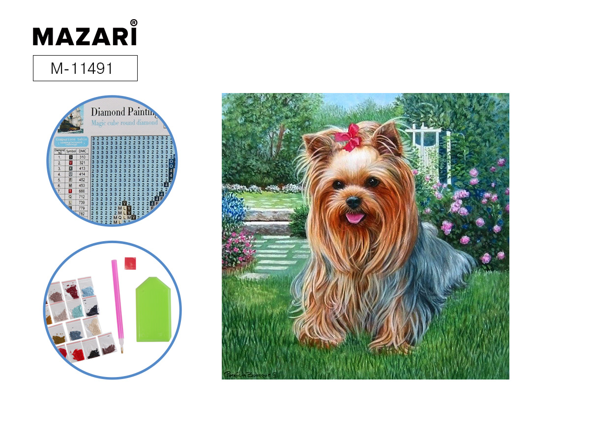 Алмазная мозаика ЙОРК, холст 25х30 см (размер выкладки 20х25 см), ОПП-упаковка М-11491