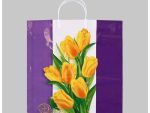Пакет п/эт (пл. ручка )  380*440  Нежные тюльпаны 100 шт/уп