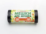 Пакет д/мусора Премиум ПНД 30 л./30 шт в рул. черные 7,3 мкм 30 шт/уп НМ303030-Э