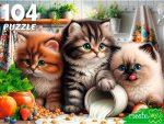 Пазл 104 Котята на кухне Ф104-7605 изделие  33 х 24 см 936-527