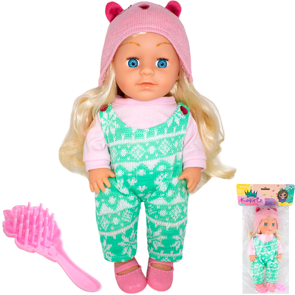 Пупс Miss Kapriz MK2330-BA девочка с длинными волосами 33 см. в пак24 х 10 х 47 см 908-126.