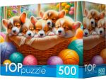 Пазл 500 Корги в корзине Ф500-8741изделие 47 х 33 см 836-729