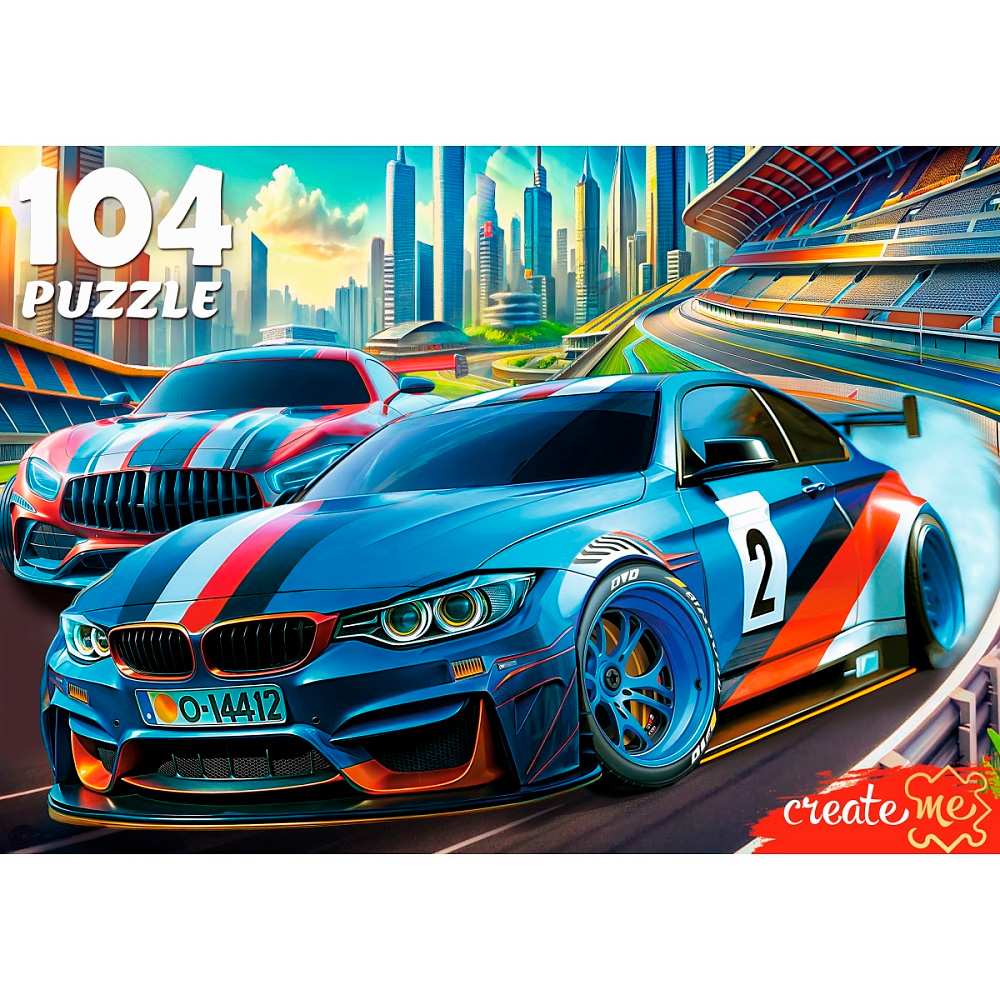 Пазл 104 Крутые гонки Ф104-2393 изделие 33 х 24 см 936-723