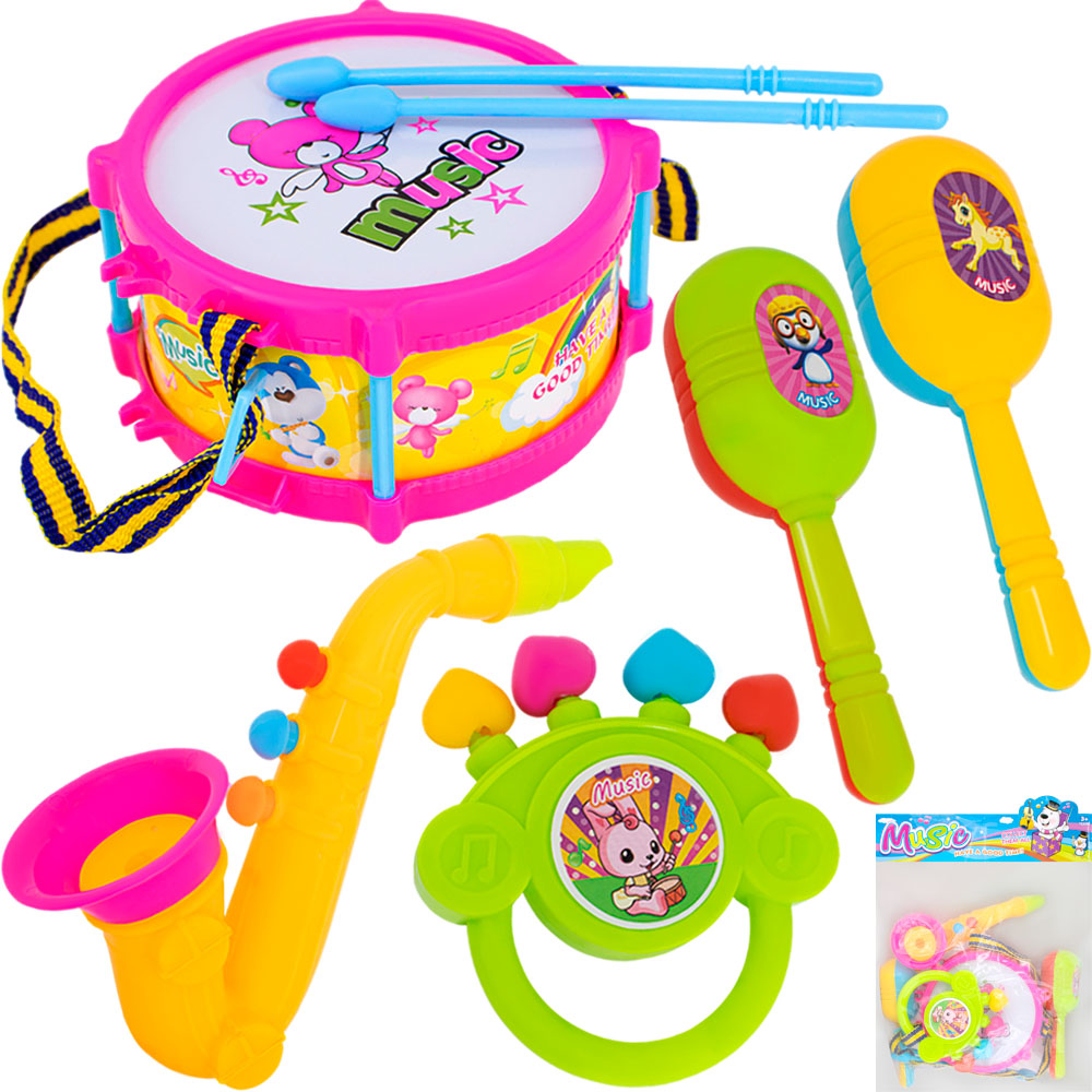 Набор музыкальных инструментов с Барабаном 3798-4 в пак.24,3 х 8 х 29 см