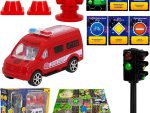 Набор машин МЧС MK723A4 Young Racer со светофор микс в кор23,5 х 5 х 15,5 см 505-552.