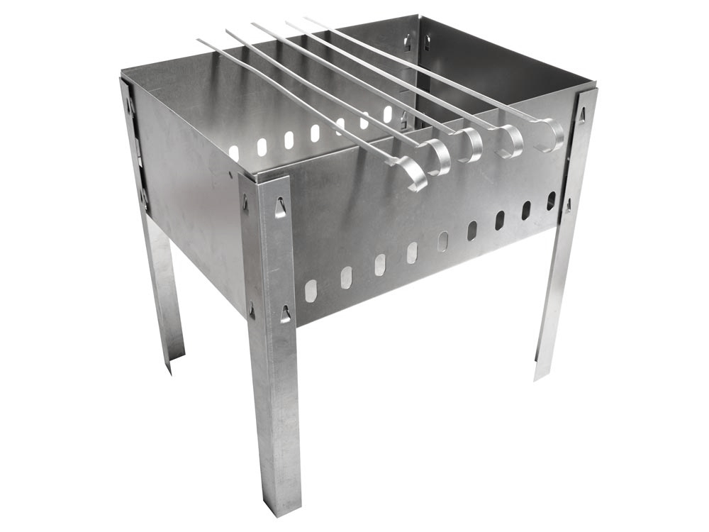 Мангал 500*300*140 ( + 5 шампуров уголок 450*10*1 ) в коробке 10 шт/уп М-36