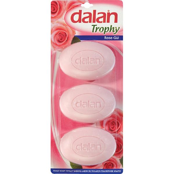 Далан мыло на картоне Трофи (3*90 гр) Роза 20 шт/уп